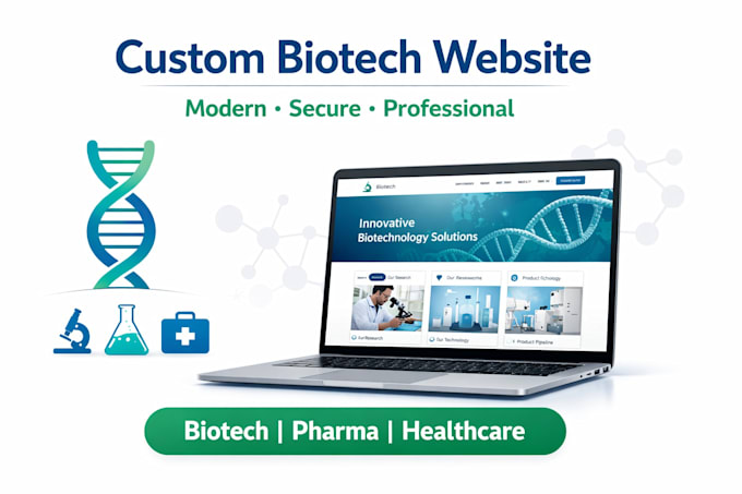 develop custom biotech website for your company