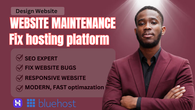 do monthly website maintenance, fixs hostinger website, manage wordpress site
