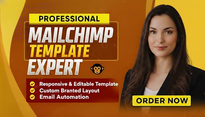 design a responsive and editable mailchimp newsletter  mailchimp template