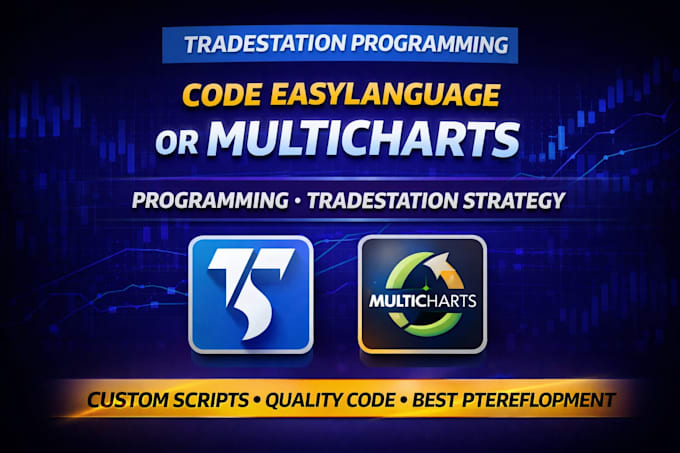 code tradestation easylanguage or multicharts programming, tradestation strategy