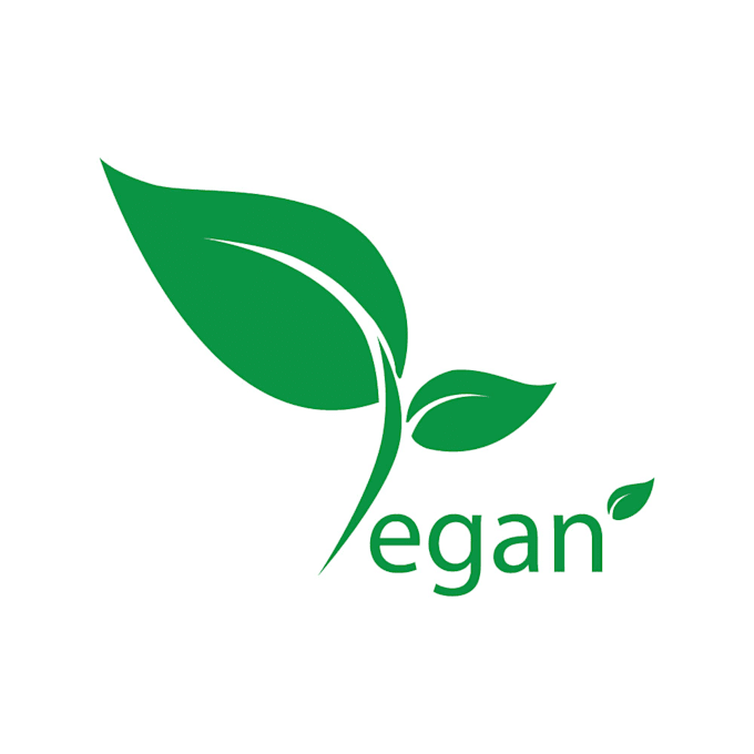 minimalist vegan logo design