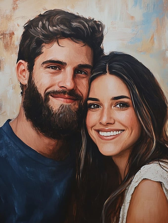 paint custom couple portrait