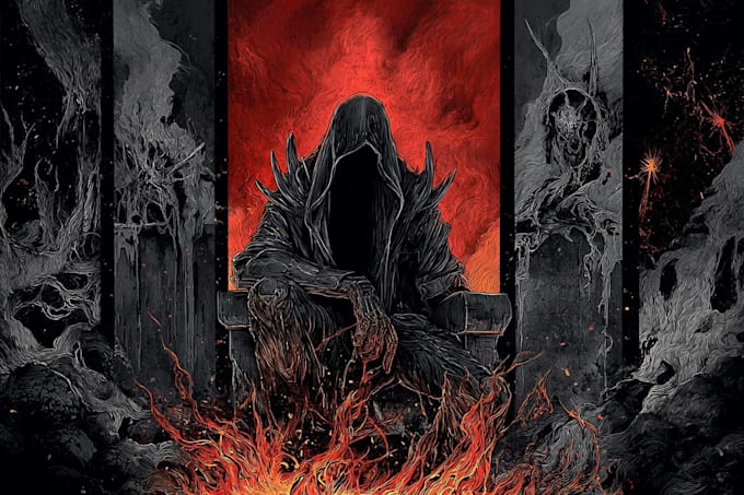 create dark art illustration