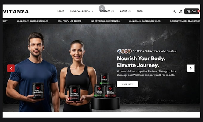 build supplement website peptide website supplement store peptide shopify store