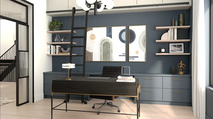 renovate 3d office, workspace layout, commercial space,lobby render with 3ds max