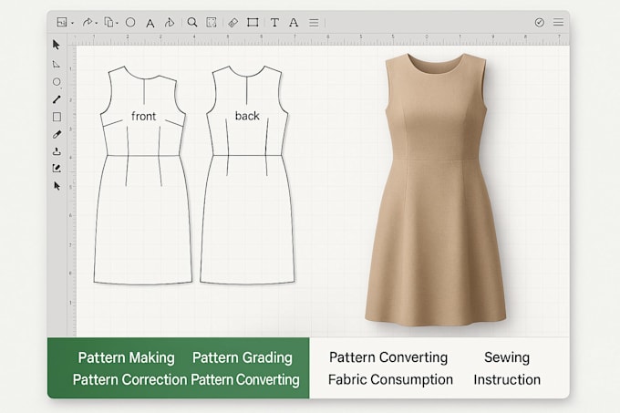 Do clothing sewing pattern making and grading and designing by Gabriel ...