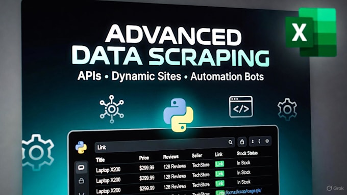 scrape data from any website using python