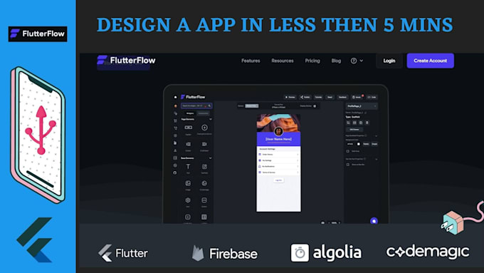 do flutter flutterflow chat ai app UI UX frontend