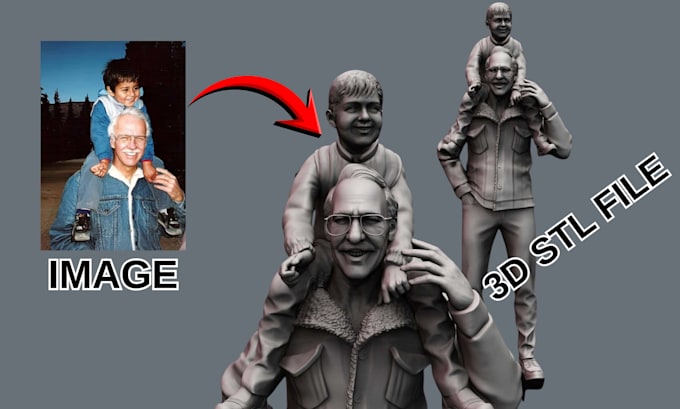 Convert your 2d image or sketch to stl file obj, step, for 3d printing ...
