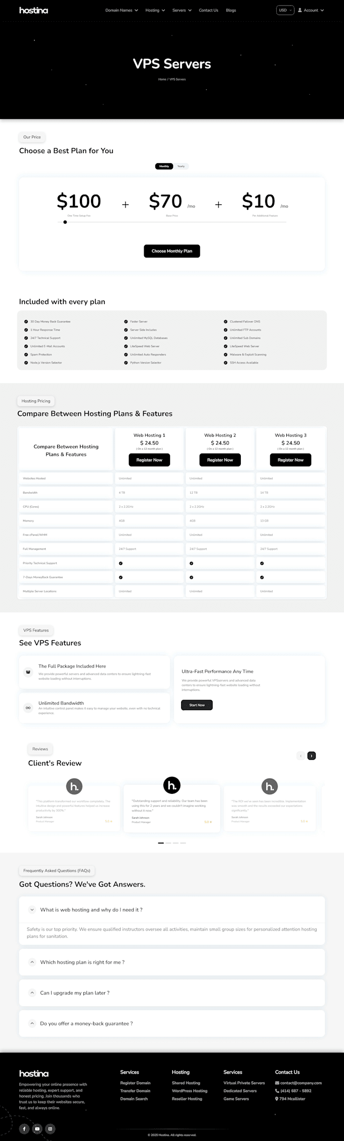 deliver the hostina whmcs theme custom dashboard ltr rtl