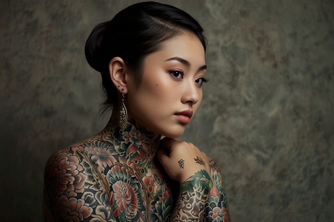 do an oriental japanese tattoo art