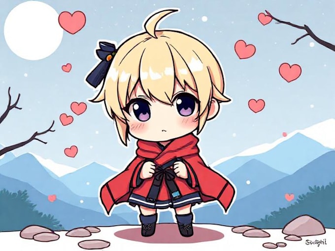 Draw you a chibi anime and manga style art by Kelseyerce | Fiverr