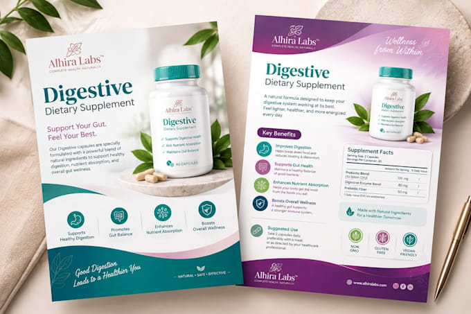 design professional product sheet, one sheet, business sheet