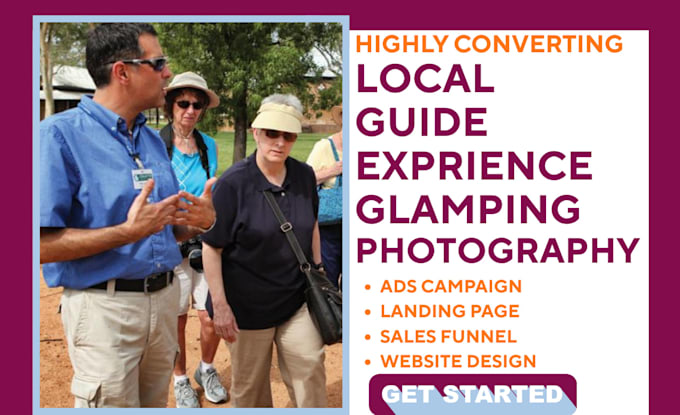 generate local guide, glamping leads, photography website