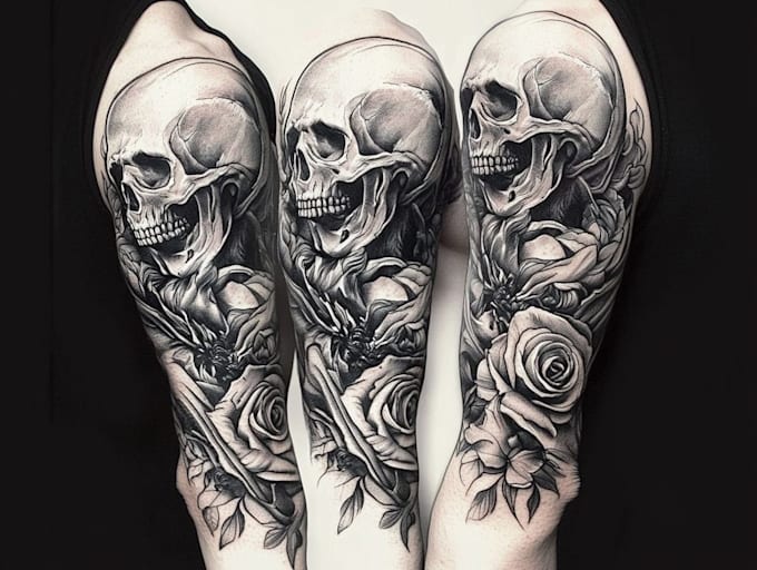 make a tattoo design of tattoo sleeve