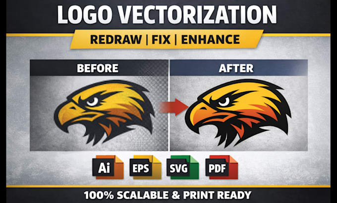 manually vector trace, vectorize image, convert logo to vector, redraw in ai svg