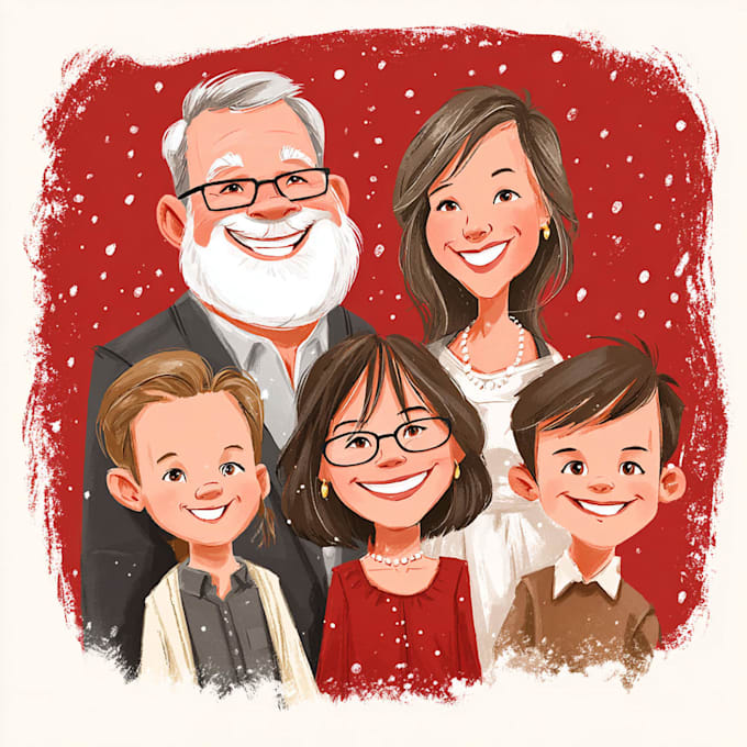 draw christmas cartoon caricature