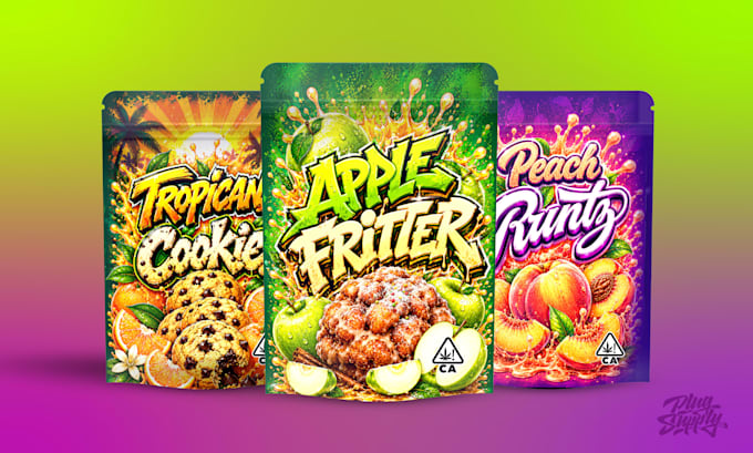 design weed mylar bag, cannabis pouch, cbd packaging with ai