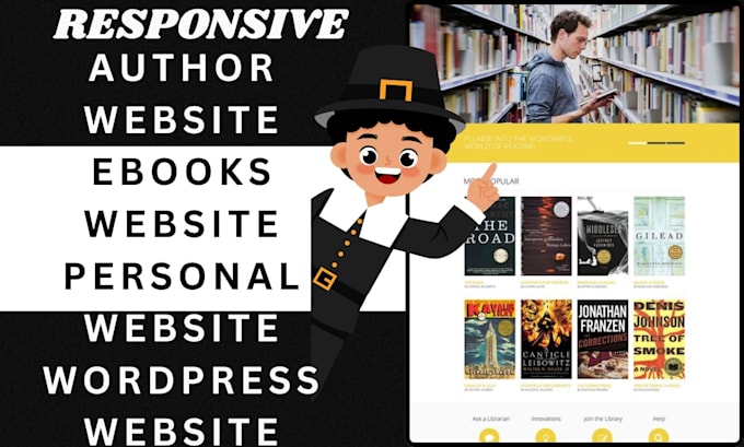 design author website ebooks website personal website wordpress website