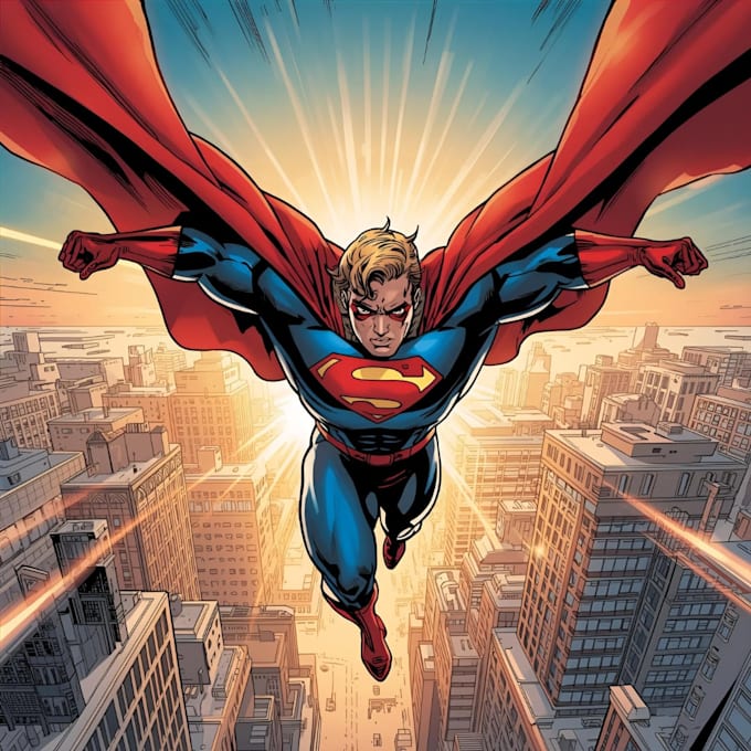 create an amazing superhero or fantasy comic illustration