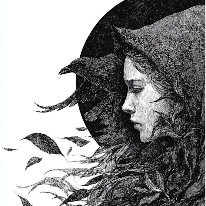 Draw detailed illustration metal artwork dark art and horror by ...
