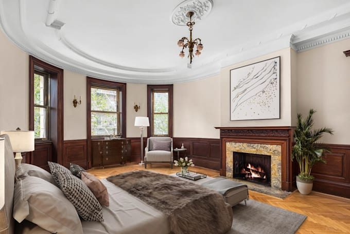 virtual space renovation, virtual staging for airbnb space, bedroom condo render