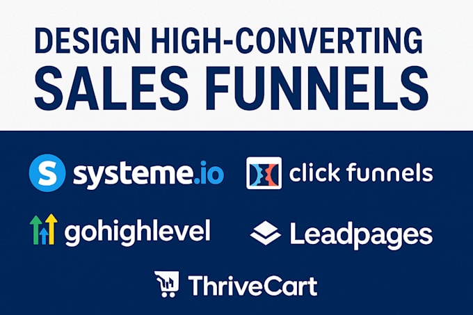 setup systeme io, clickfunnels, gohighlevel, leadpages, or thrivecart funnels