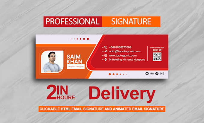 do HTML clickable signature for gmail, outlook