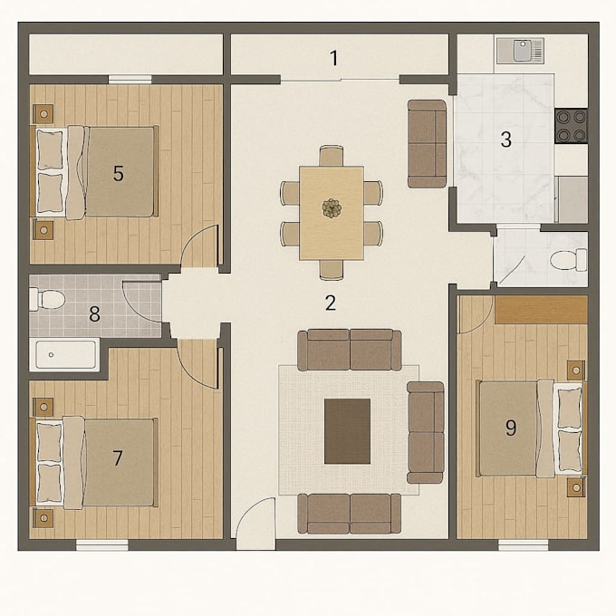 redraw floor plan for real estate agent with proper functionality