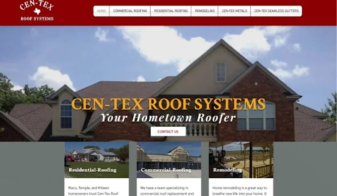 design roofing website contractor website roofing website