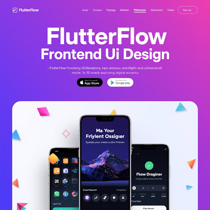 design and build a high quality flutterflow frontend UI with pro interactions