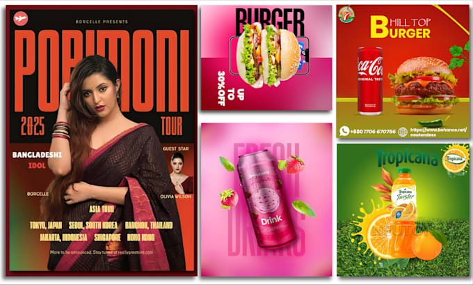 modern social media poster facebook and instagram design