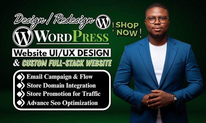 create custom wordpress website design and development, responsive website store
