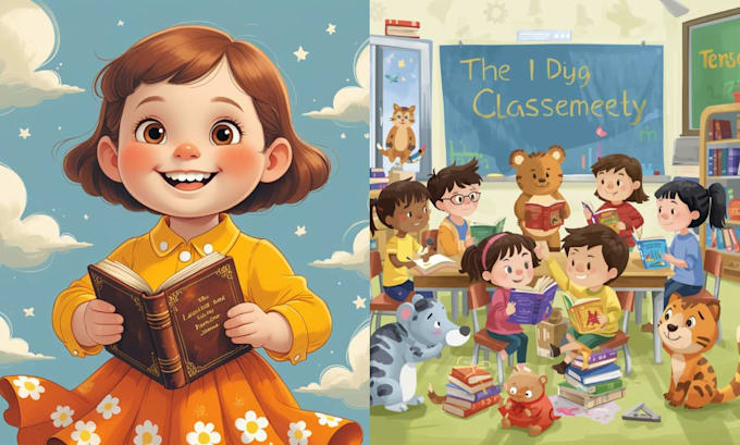 create magical childrens book illustrations