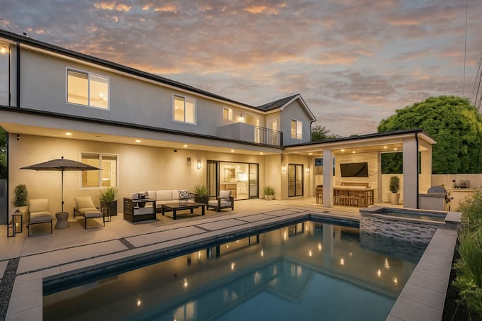 do virtual renovation for outdoor space, virtual staging, replace the apartment