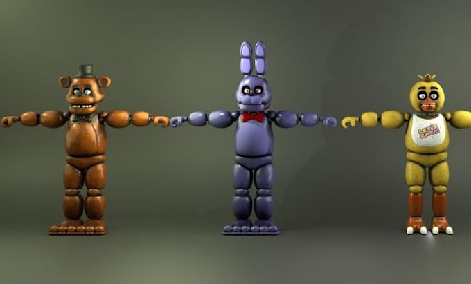 3d animatronics, robot model, fnaf, tf2 model, 3d game character, 3d animation