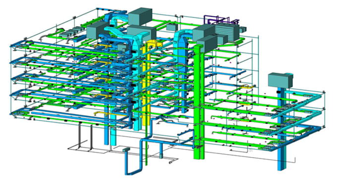 do bim modeling 3d in revit for electrical, fire, plumbing