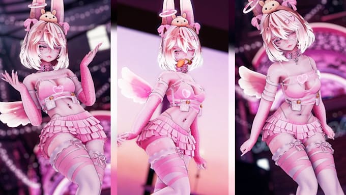 create a custom 3d avatar commission, vrchat avatar, vr character, furry avatar