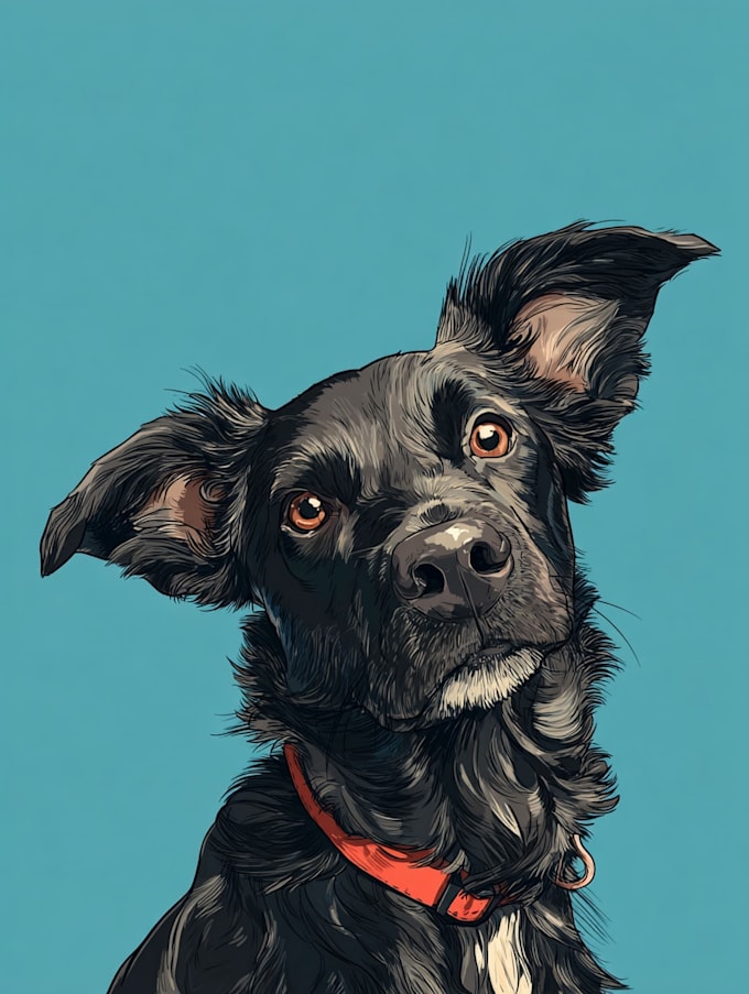draw pet portrait with disney style