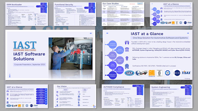 design a premium investor pitch deck or corporate powerpoint presentation