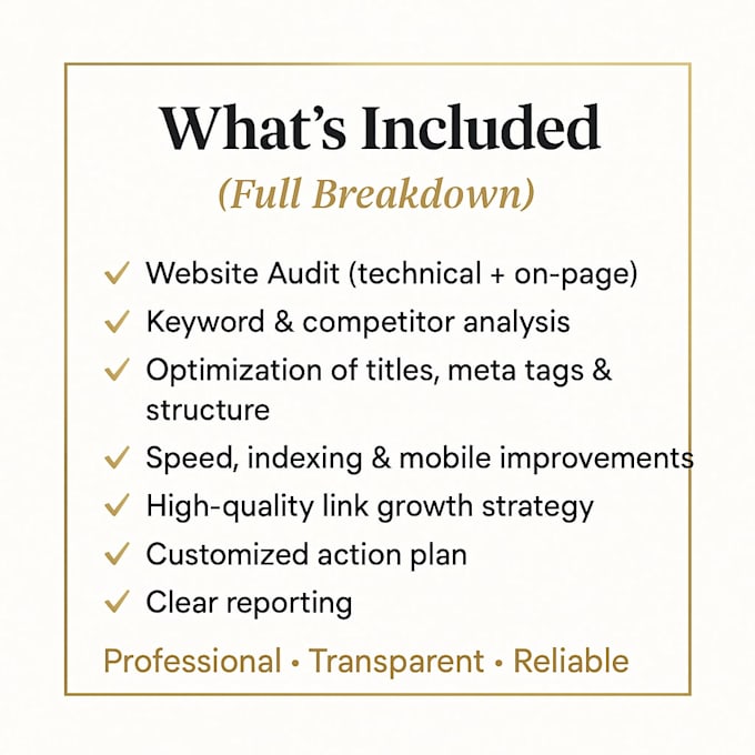 do full SEO to rank your website on google