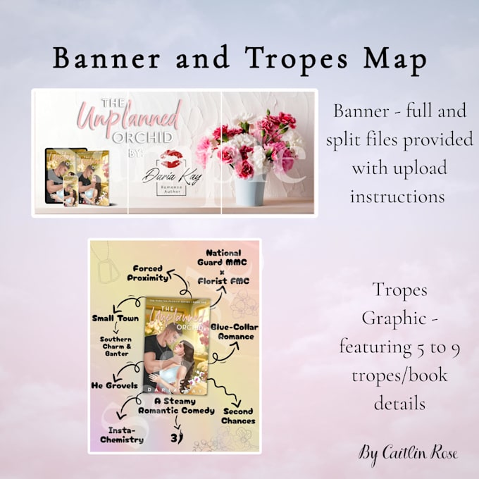 create custom romance book marketing graphics