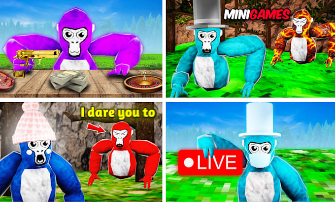 create an amazing gorilla tag thumbnail in just 3 hours