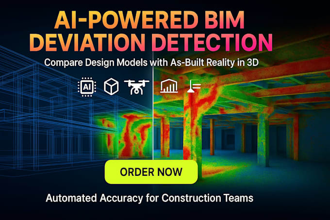 develop ai powered bim deviation detection and as built comparison system