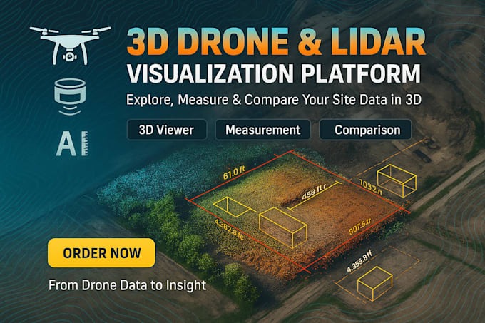 build 3d drone lidar data visualization platform with measurement tools