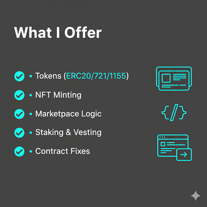 develop, fix, or upgrade smart contracts
