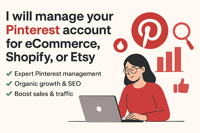 manage your pinterest account for ecommerce, shopify, etsy