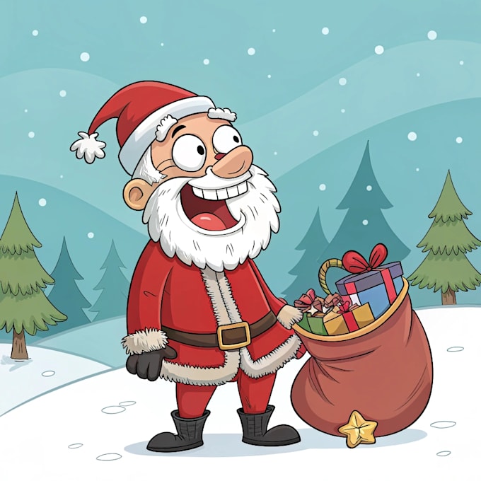unique christmas cartoon caricature