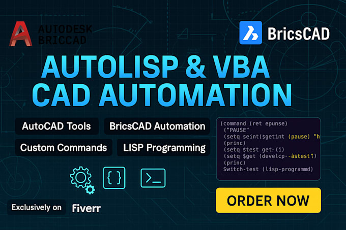 build autocad and bricscad automation scripts using lisp or vba