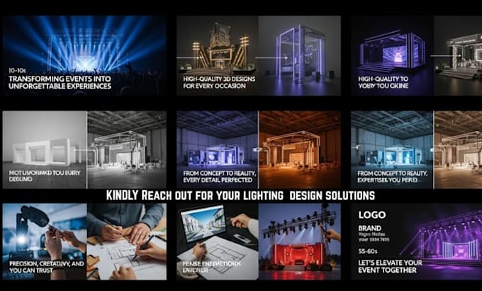 create realistic stage lighting visuals and custom lighting concepts